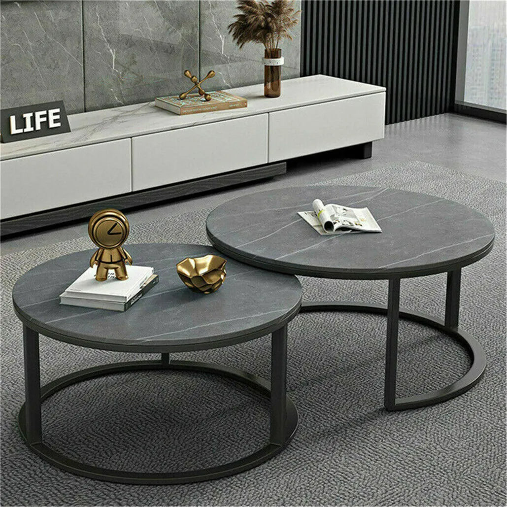 MarbleNest Nesting Marble Coffee Table Set