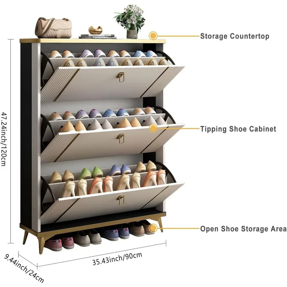 MarbleNest Slim Shoe Storage Cabinet