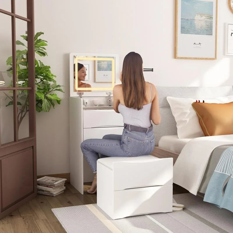 MarbleNest Lighted Makeup Vanity Desk