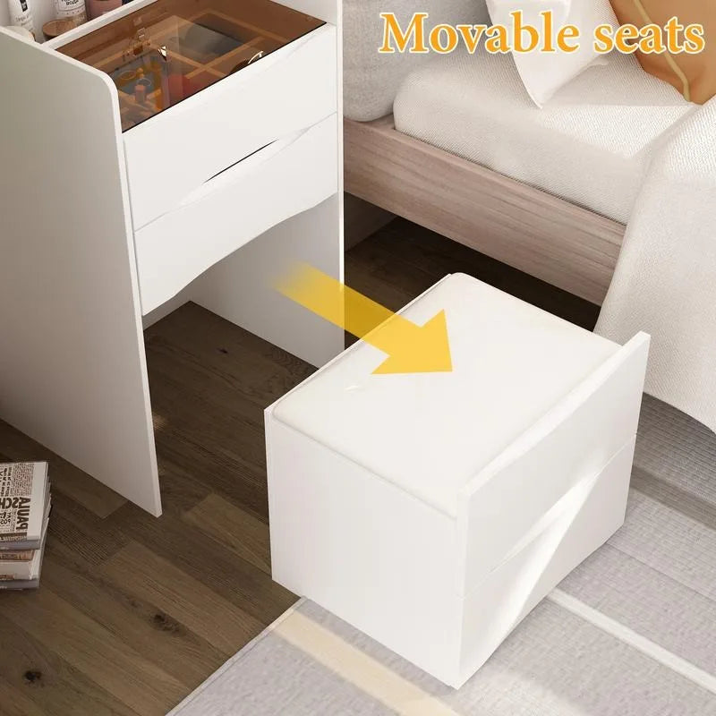 MarbleNest Lighted Makeup Vanity Desk