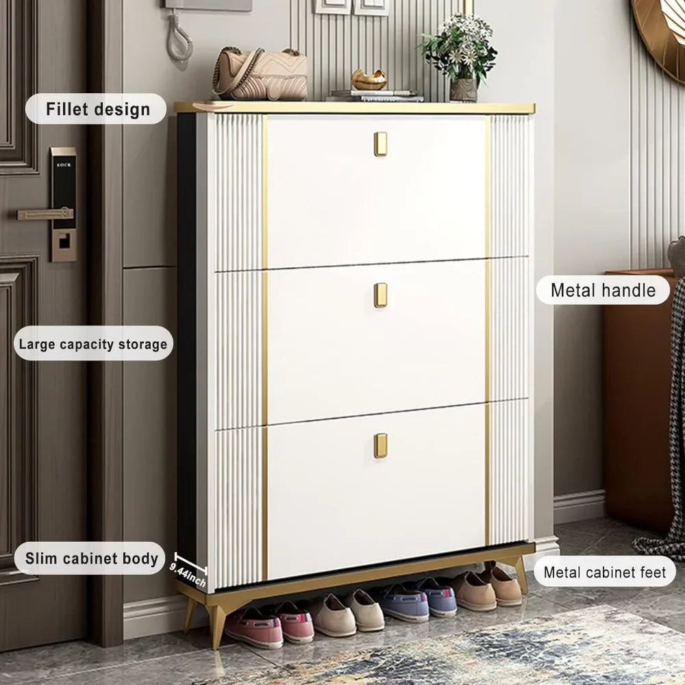 MarbleNest Slim Shoe Storage Cabinet