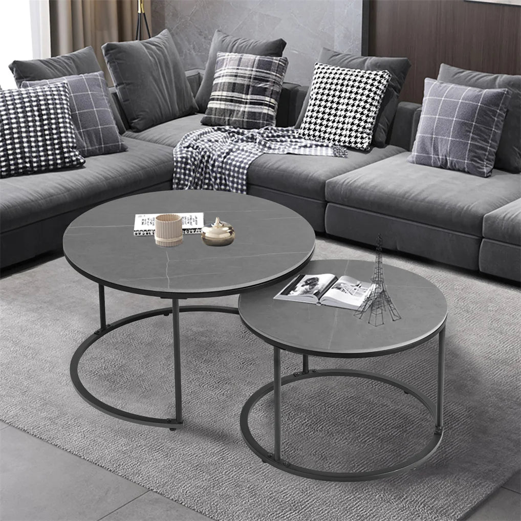 MarbleNest Nesting Marble Coffee Table Set