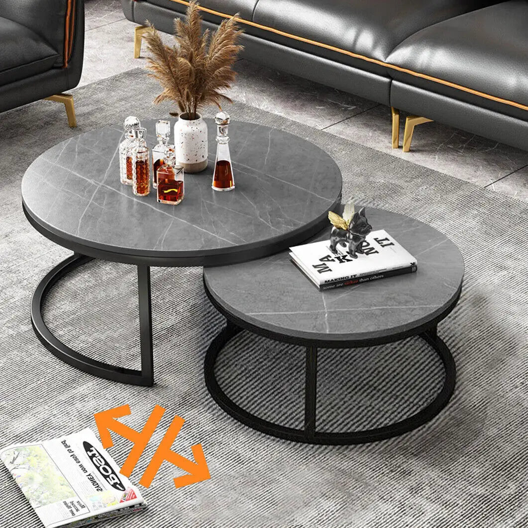 MarbleNest Nesting Marble Coffee Table Set